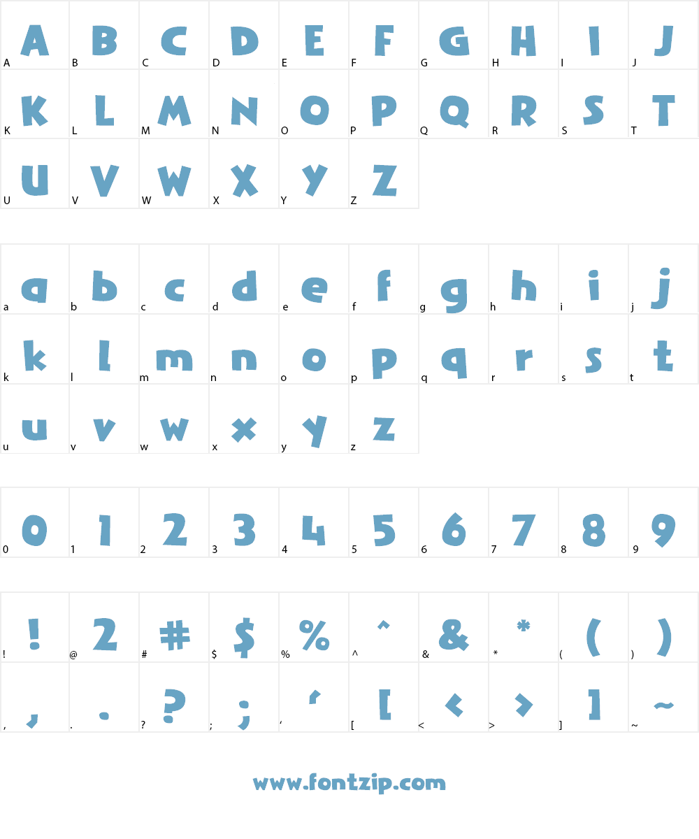 Rodfellows Wacky Font Character
